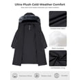 thumbnail image 4 of Wantdo Women's Winter Coat Padded Jacket Warm Winter Puffer Coat Windproof Parka Jacket Dark Grey M, 4 of 5