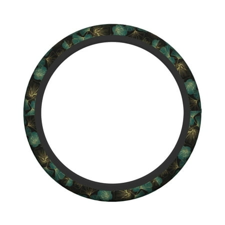XMXY Car Steering Wheel Cover, Leaves Sample Decorative Non-Slip Jeep Truck Universal Elastic Steering Wheel Protector 15 inch