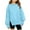 Sky Blue, variant on FAOWME Girls Fashion Crew Neck Solid Color Casual Loose Long Sleeve Children Sweatshirt Hoodie Pullover Tops Hot Pink 11-12 Years