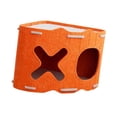 thumbnail image 2 of Almencla Lit pour Chat Maison Respirante Lit de Sommeil pour Animaux Portable Robuste Maison Fermée Orange, 2 of 8