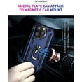 thumbnail image 6 of Phone Case for iPhone 14 Pro Case, [ Military Grade ] 15ft. Drop Tested Protective Case with Magnetic Car Mount Ring Holder Stand Cover for iPhone 14 Pro 6.1" - Blue, 6 of 12