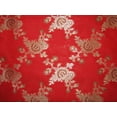 thumbnail image 3 of Silk Brocade fabric RED x metallic gold color 44" wide BRO736[3], 3 of 5