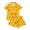 AB162 Yellow, variant on Tisuna Halloween Pajamas Set For Kids Girls Comfort Fit Skeleton Print Short Sleeve Tops And Shorts Sleepwear Toddler And Teens Children Festival Party Homewear Set Size 3-4 Years Brick Red