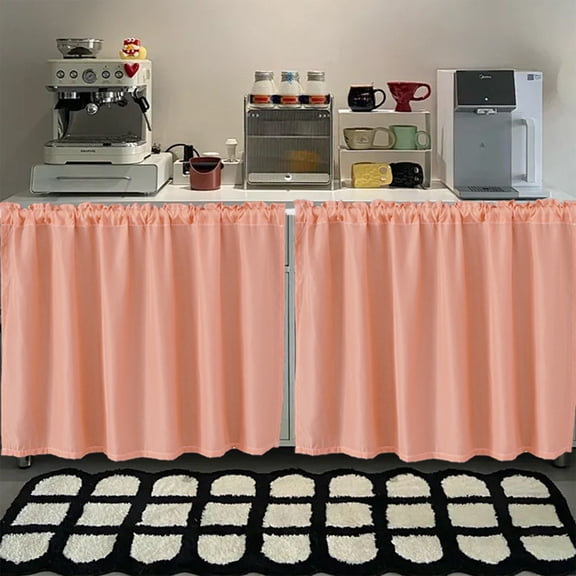 Cabinet Curtains for Kitchen Underneath,Under Cabinet Curtains Farmhouse,Short Curtains for Kitchen,Dust-Proof Window Shades Doorway Curtain,Privacy Short Cabinet Curtain Desk Skirt,