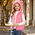thumbnail image 6 of KICILVS Girls Puffer Vest Zip Up Hooded Sleeveless Jacket with Pockets for Fall and Winter Warm Waistcoat 4-15 Years, 6 of 9