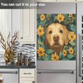 thumbnail image 3 of Yayeee Magnetic Dishwasher Cover for The Front Decoration Home Kitchen Machine Sticker Protector, Flowers and Dog, 3 of 6