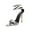 Silver, variant on OAVQHLG3B Women's Shoes Casual Cross Straps Buckle Super High Heels Pointed Toe Solid Color Sandals Stilettos