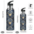 thumbnail image 2 of Yayeee 33oz Insulated Water Bottle Double Wall Stainless Steel with Flip Straw Lid, Elegance Art Pattern, 2 of 7
