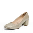 thumbnail image 1 of Zapatos de Tacón DREAM PAIRS SDPU2462W Dorado Tacón Grueso 5.7 cm, 1 of 8