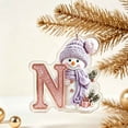 thumbnail image 7 of Purple Snowman Letter Ornament, Flat Acrylic Single Initial Pendant, Xmas Snowman Letter Hanging Decor for Christmas Tree, 7 of 7