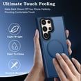 thumbnail image 4 of for Samsung S22 Utra Case Magnetic [Compatible with MagSafe] TPU Slim Protective Translucent Matte Smooth, phone case for Samsung S22 Ultra, Dark Blue, 4 of 5