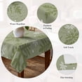 thumbnail image 5 of Sage Green Christmas Table Cloth Waterproof Tablecloths, Winter Xmas Snowflakes Textured Tablecloth Dining Table Cover for Kitchen Party Tabletop Outdoor, Rectangle Tablecloth 52x70 Inch, 5 of 9