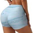 thumbnail image 2 of Naloa Blue Marble Biker Shorts for Women Seamless Scrunch Short Women’s Yoga Shorts for Gym Running Sport Shorts - Small, 2 of 9
