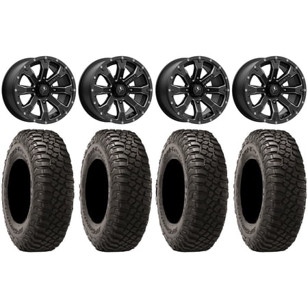 MSA Bounty 15 Wheels Black 32 BFG KM3 Tires Kawasaki Mule Pro FXT