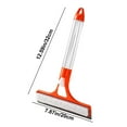 thumbnail image 3 of Xecvkr 3-in-1 Water Spray Glass and Mirror Cleaner, Household Squeegee with Scraper and Brush, Bathroom Tile Floor Window Wiper Tool, Green and Orange, 3 of 7