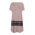 thumbnail image 4 of QLEICOM Womens Summer Floral Print Short Sleeve Sundress T-Shirt Dress Casual Loose Dress with Pocket Pink XXL, US Size:12, 4 of 4