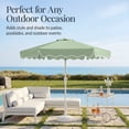 thumbnail image 5 of Best Choice Products 7.5ft Patio Market Umbrella with Wavy Trim, Fade-Resistant, Crank & Tilt, Wind Vent - Sage Green, 5 of 8