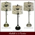 thumbnail image 4 of Royal Designs 28" Crystal and Brushed Nickel Lamp with Eggshell and Black Vintage French Print Drum Hardback Lamp Shade, Set of 2, 4 of 7