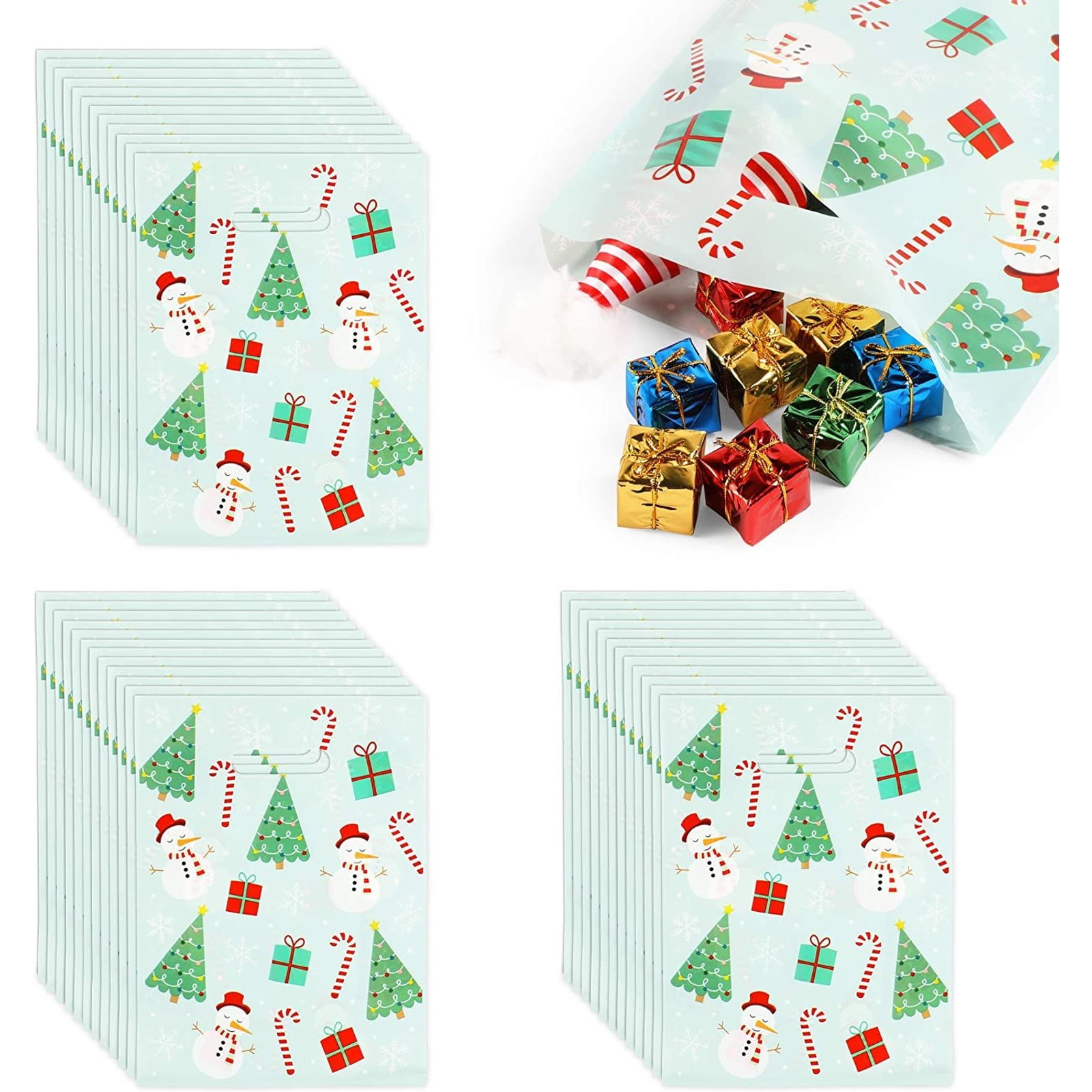 Pack of 12 Christmas Tree Gift Bags Packaging Xmas Paper Gift Bags Presents 
