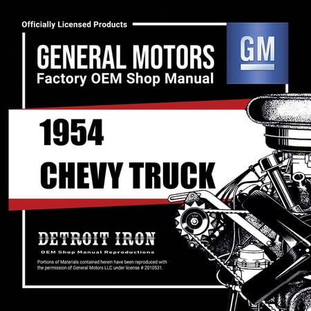 Detroit Iron OEM 1954 Chevrolet Truck (1st Series) Shop Manuals Sales Brochure & Parts Books on CD