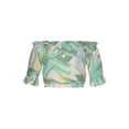 thumbnail image 4 of LASCANA Women's Off The Shoulder Crop Top Ruffles, 4 of 5