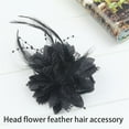 thumbnail image 5 of Sophisticated Feathered Flower Hairpin Fashion Hair Ornament Hair Accesories for Enhancing Wedding and Party Outfits, 5 of 9