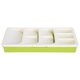 thumbnail image 1 of Organizador de cuchillos y tenedores, soporte para cucharas de múltiples capas, caja de vajilla de cocina con separación (blanco roto), 1 of 14