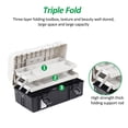 thumbnail image 3 of Plastic Storage Toolbox, 3-Layer Portable Tool Box, Hobby or Craft Storage Toolbox, Multiplication Tool Organizer for Home Tools, Nails and Pins, Black-Grey, 3 of 9