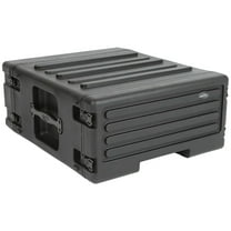 Open Box SKB 4U rSeries Rolling Rack Integrated Back Wheels 1-Touch Pull Handle