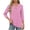 Pink, variant on 3/4 Length Sleeve Womens Tops Casual Polka V-neck Solid Color Trendy Loose Fit T Shirts——Brown∣2XL