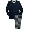 Hanes - Big Men's Long-Sleeve Tee and Flannel Pajama Pants, Size 2XL