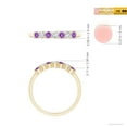 thumbnail image 4 of ANGARA Natural Half Eternity Seven Stone Amethyst and Diamond Wedding Ring in 14K Yellow Gold for Women (Size-2.5mm) | February Birthstone, Anniversary, Jewelry Gift for Women | Natural Amethyst Ring, 4 of 9
