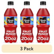 (3 pack) Minute Maid Fruit Punch Juice Drink Bottle, 20 fl oz