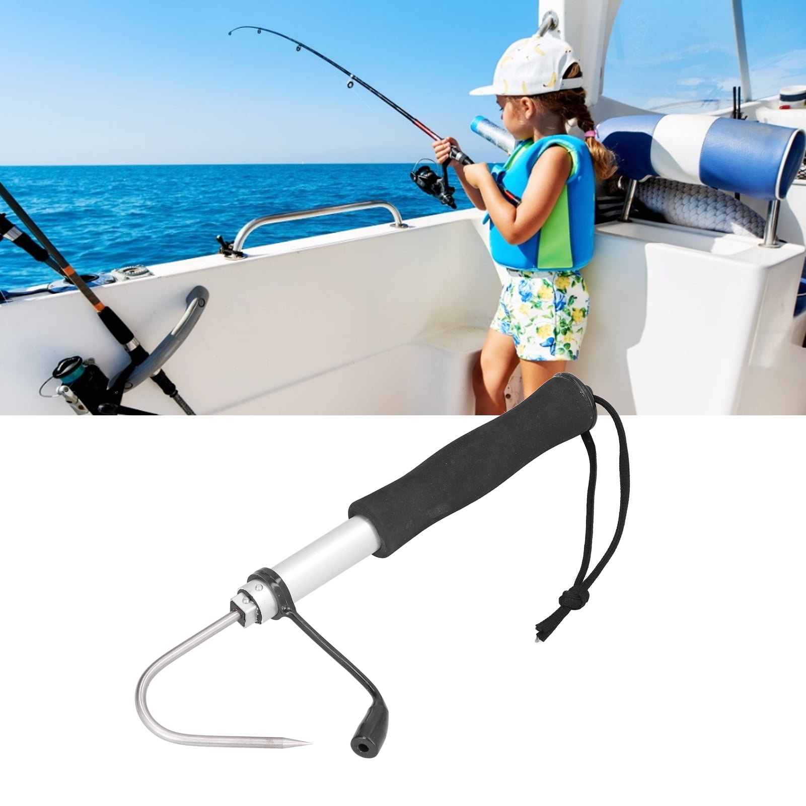 Stainless Steel Fish Gaff, Fishing Pole Straps Fishing Gaffs