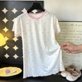 thumbnail image 2 of Girls' Dresses Summer Cartoon Sleep Dress Round Neck Lace Trim Girls Dress White 3-4 Years, 2 of 4