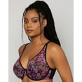 thumbnail image 4 of Sheer Mesh Plunge T-Shirt Bra - Retro Roses, 4 of 8
