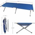thumbnail image 3 of Tcbosik Folding Camping Cot with Carrying Bag for Adults, Outdoor Lightweight Portable Sleeping Bed for Travel, Hiking, Backpack Travel, Blue, 3 of 8