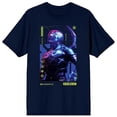 thumbnail image 6 of Blue Beetle Superhero Pose Crew Neck Short Sleeve Navy Men's T-shirt-XL, 6 of 7