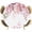 White Pink, variant on Elastic Fitted Round Tablecloth, Red Eucalyptus Leaves Waterproof Stretch Table Cover for 36"-44" Tables, Summer Botanical Weeping Washable Outdoor Tablecloths for Patio, Picnic, Camping