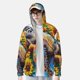 thumbnail image 2 of Balery Sunflower Turtle Sudadera ligera de manga larga con capucha y protección solar UPF 50+ para hombre y mujer, ideal para pesca y running-XX-Large, 2 of 7
