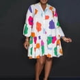 thumbnail image 2 of ibuvkizy Women Plus Size Dress,Womens Fashion Summer Dress,Women'S V-Neck Shirt Dress Loose Print Long-Sleeved Plus-Size Dress,Maxi Dress,Sun Dresses Maxi Dresses for Women 2025, 2 of 5