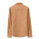 thumbnail image 5 of pstuiky Camisas de manga larga abrigadas para hombre, Camisa informal de manga larga con solapa y botones en color liso para hombre, estilo ejecutivo. salir tops xxl, 5 of 6