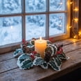 thumbnail image 6 of YiFudd Christmas Candlestick Wreath, Decorative Greenery with Golden Berries and Pine Cones, 1 Pack, 6 of 6