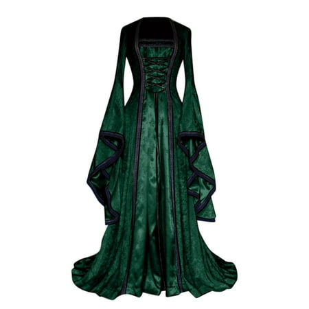 UPPADA Victorian Ball Gown for Women Festival Dress Vintage Maxi Dress Party Retro Dress Lace Up Corset Court Dresses Flare Sleeve Masquerade Party Floor Length Gothic Dress Sells