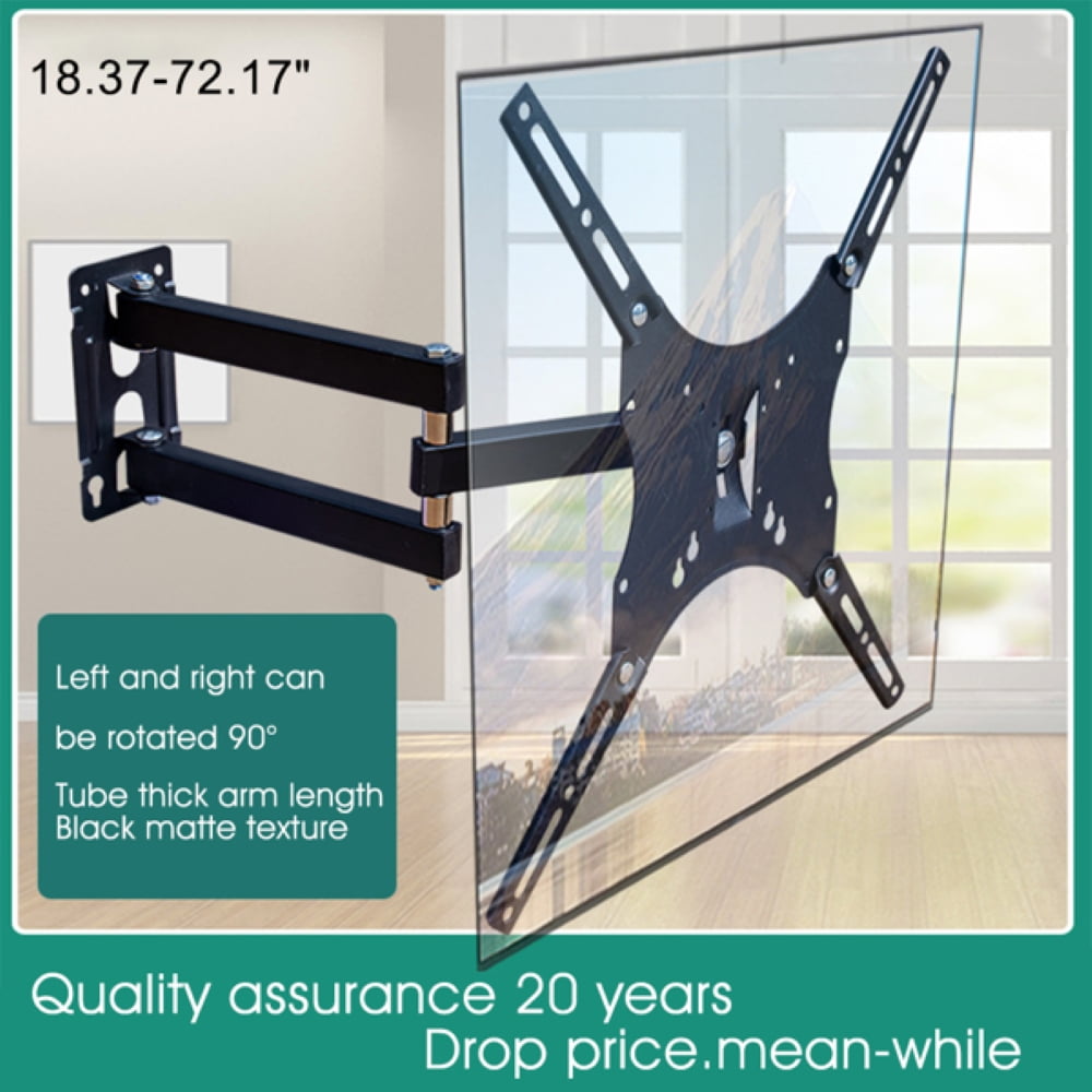 Full Motion TV Monitor Wall Mount for Most 14-55 inch Flat Curved Screen TVs & Monitors Up to 110lbs, Max VESA 400x400mm
