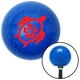 Tortue Rouge avec Bouton de Changement de Vitesse en Flocons de Métal Bleu Fleur avec M16 x 1,5 Insert – image 1 sur 1