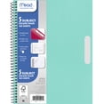 thumbnail image 2 of Mead 5 Subject College Ruled Notebook, 8.5" x 11", Pastel Green, Poly, Spiral, 160 Sheets, 2 of 7