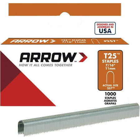 

5Pc Arrow T25 Round Crown Cable Staple 7/16 In. (1100-Pack)