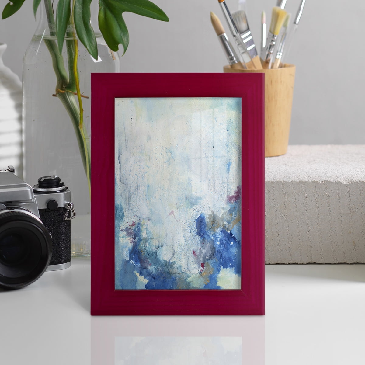 In the Mist II - Framed Print w/glass - Cherry Red