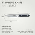 thumbnail image 4 of Made In Cookware - 4" Paring Knife - Crafted in France - Full Tang With Truffle Black Handle, 4 of 7